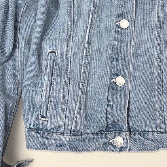 Levi’s Girls Trucker Jean Jacket Youth 13-15 Years XL Mid Wash 100% Cotton Denim - Picture 10 of 16